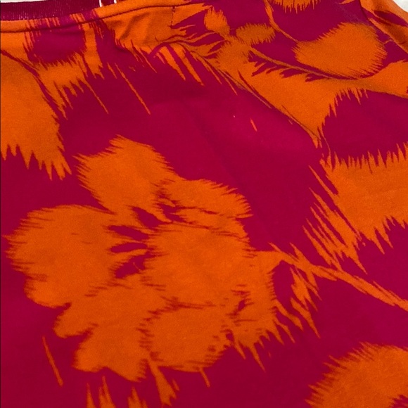 NWT Michael Kors Vibrant Orange & Fuchsia Crew Tee Short Sleeve Embellished Logo - Picture 12 of 12